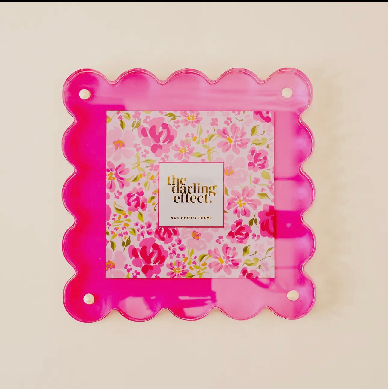 Scalloped Pink Frame