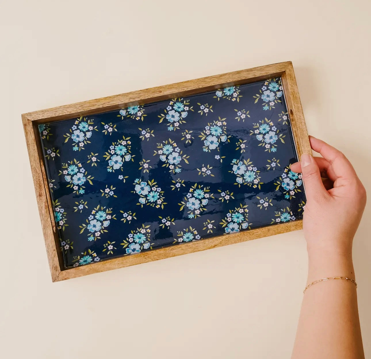 Wooden Enamel Tray